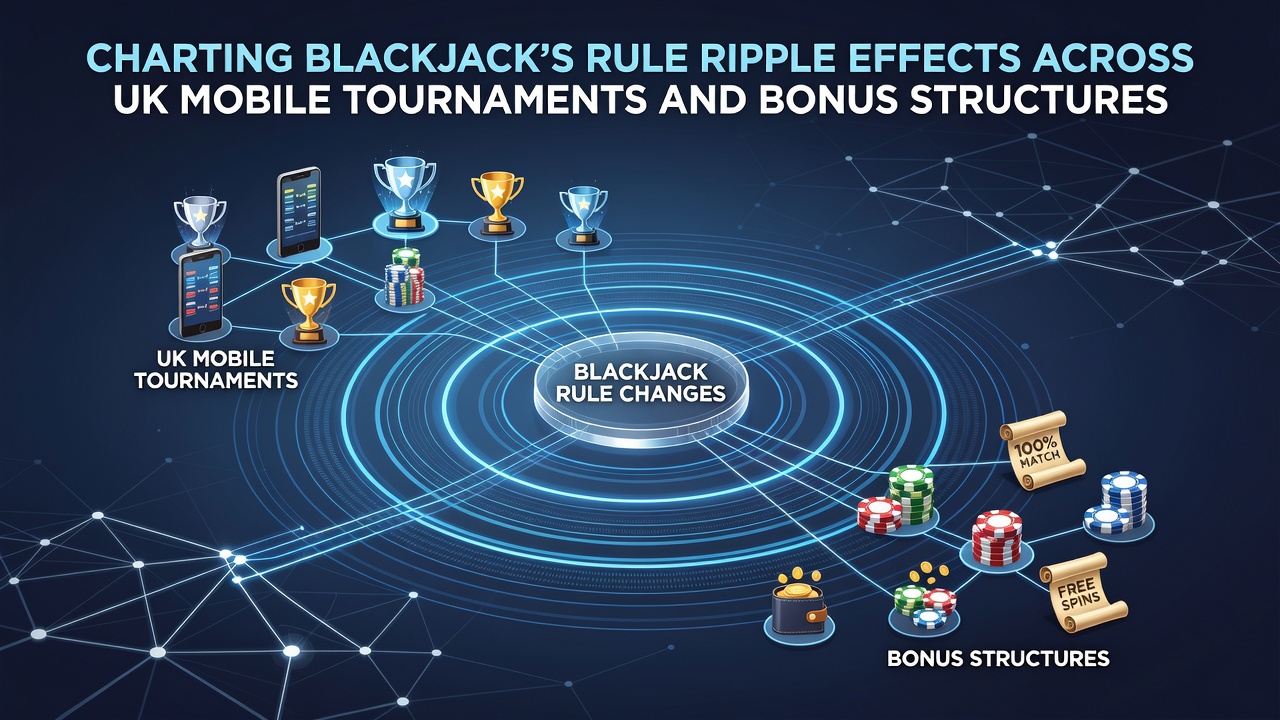 UK mobile blackjack bonus structure dashboard with tournament entry requirements and rule-based wagering indicators