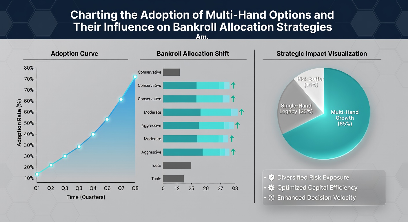 Bankroll tracking dashboard showing allocation across multiple active blackjack hands