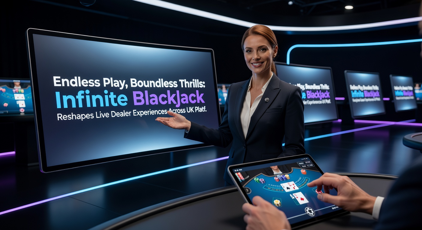 Close-up of Infinite Blackjack interface showing multiple player betting spots, side bet options, and live dealer interaction