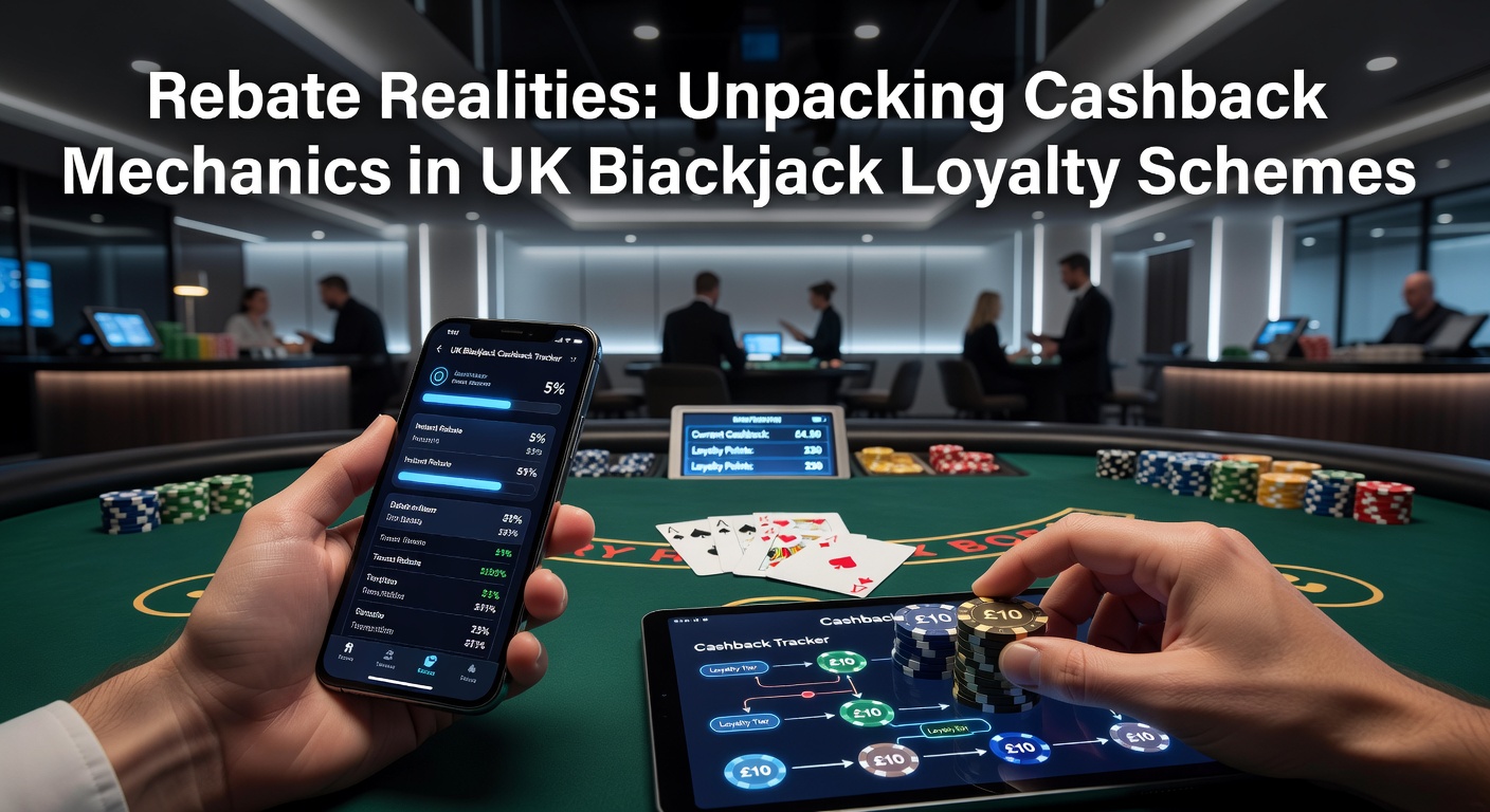 Illustration of cashback rebates flowing from blackjack chips into a player's pocket, symbolizing loyalty rewards in UK casinos