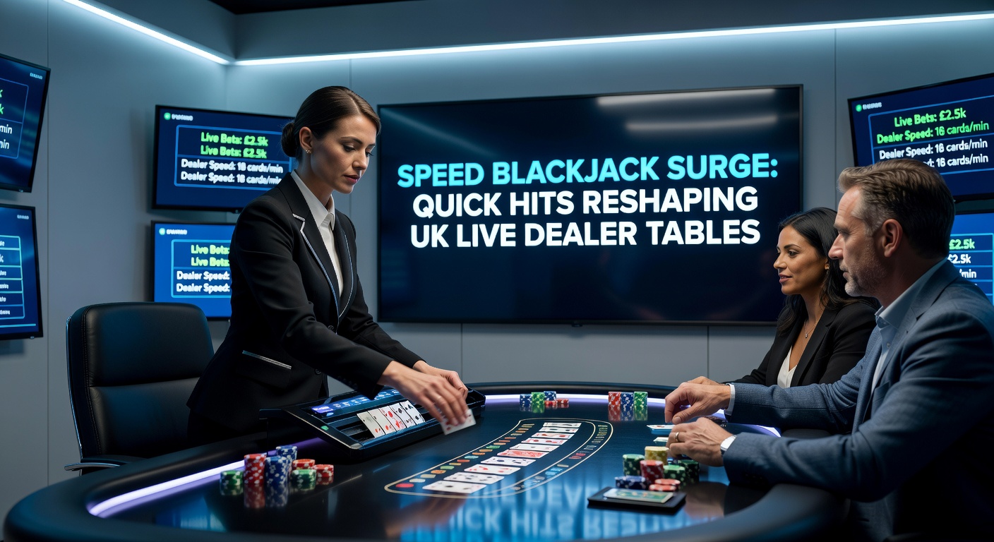 Close-up of Speed Blackjack interface showing rapid player decisions and live dealer interaction on a UK casino app