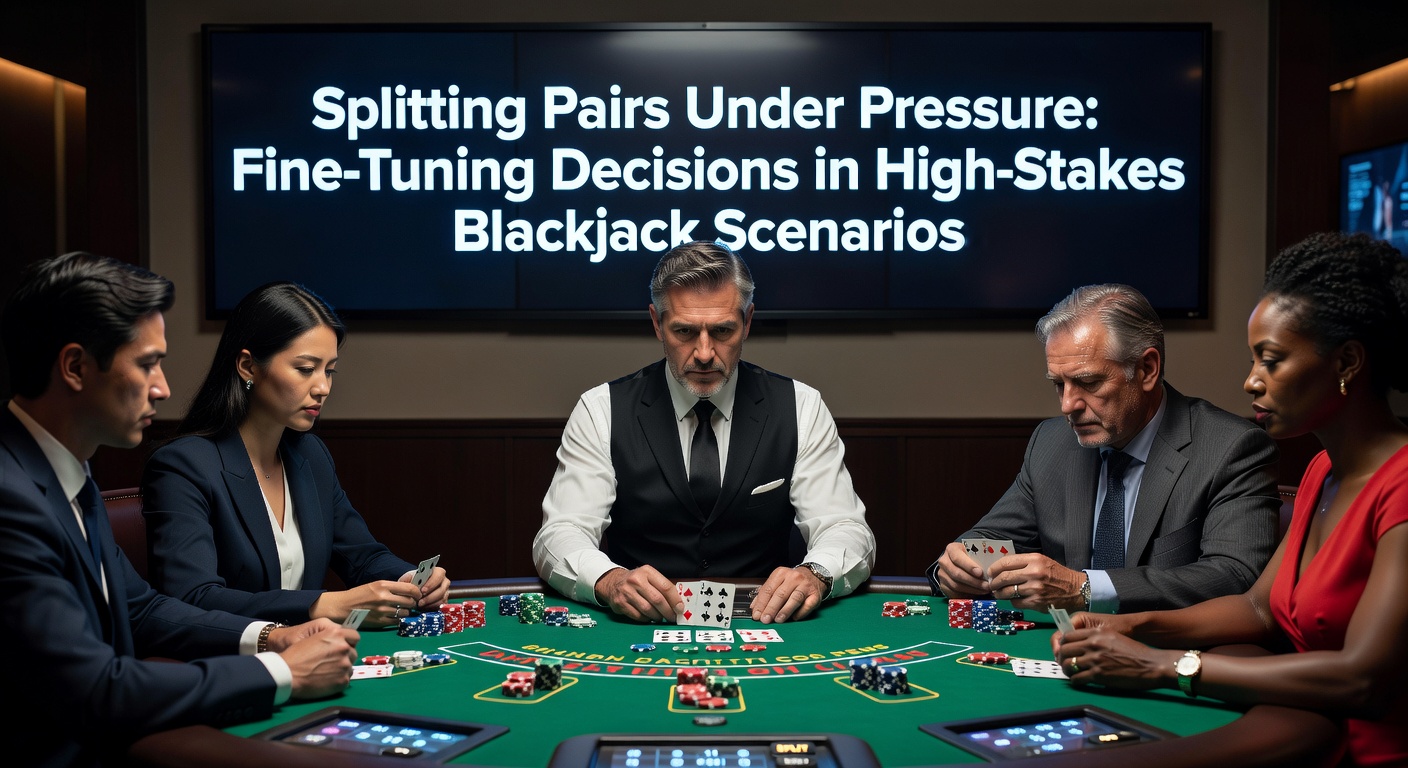 Strategy chart close-up highlighting optimal pair splitting zones across various dealer upcards in multi-deck blackjack, with color-coded decision trees