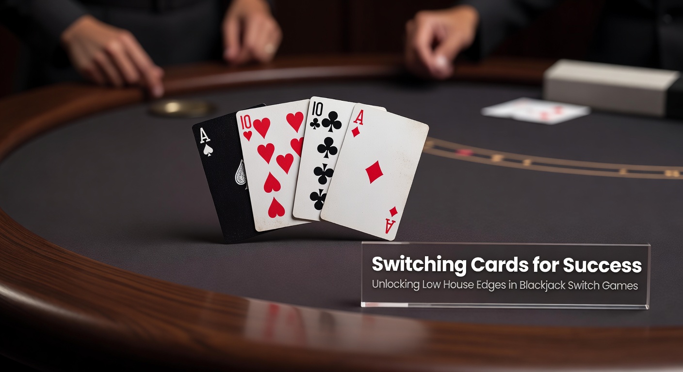 Players at a Blackjack Switch table exchanging second cards between hands, highlighting the unique switching mechanic